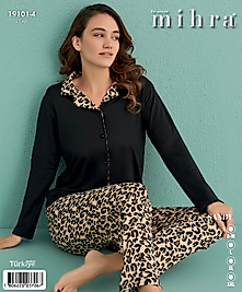mihra sandy düğmeli pijama takımı