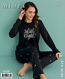mihra milan sıfır yaka 2 li pijama takımı