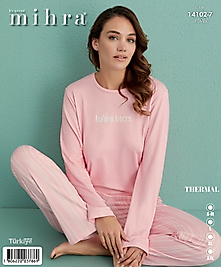 mihra termal 2li sıfır yaka pijama takımı