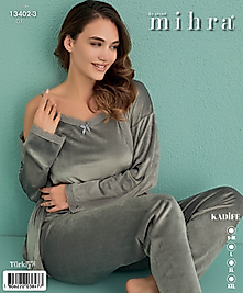 MİHRA KADİFE 3LÜ PİJAMA TAKIMI