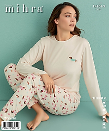 mihra termal 2li sıfır yaka pijama takımı