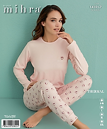 mihra termal 2li sıfır yaka pijama takımı
