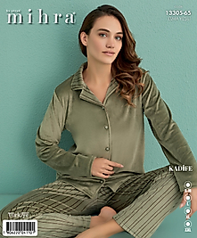 mihra kadife 2li pijama takımı