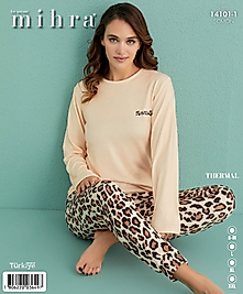 mihra termal 2li sıfır yaka pijama takımı