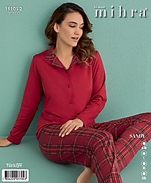 mihra sandy düğmeli pijama takımı