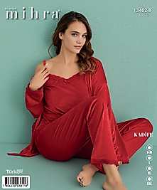 MİHRA KADİFE 3LÜ PİJAMA TAKIMI