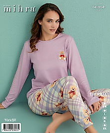 mihra termal 2li sıfır yaka pijama takımı