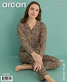 ARCAN SÜET DÜĞMELİ PİJAMA TAKIMI